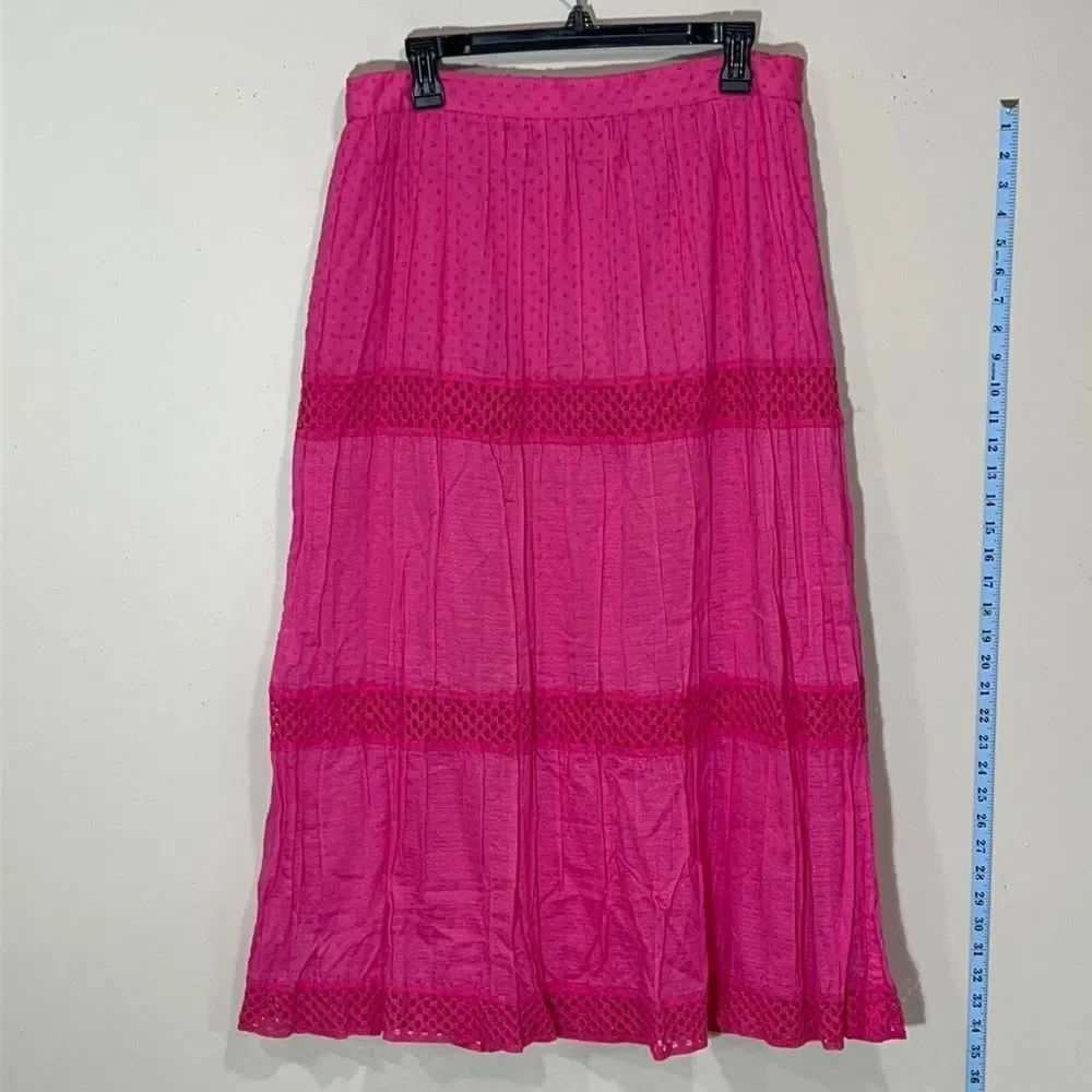 Pink Long Flowing Skirt By St. John’s Bay. Size Large.
